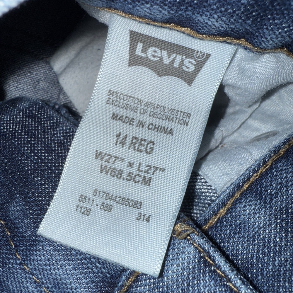 Levi's 511 Slim Denim Blue Jeans Women's Size 14 Regular 27X27 - Picture 6 of 10